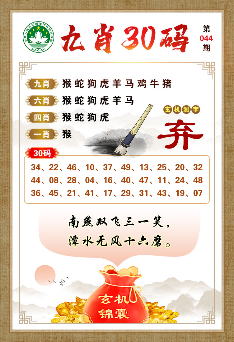 044期九肖30码[图]