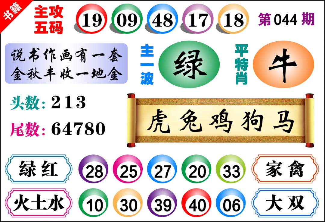 044期澳门主攻五码[图]