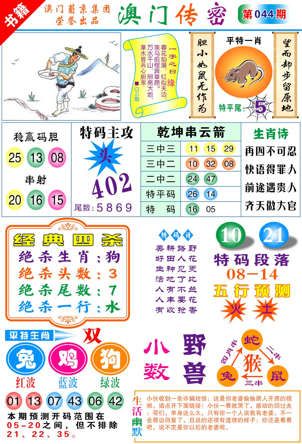 044期澳门传密心水[图]