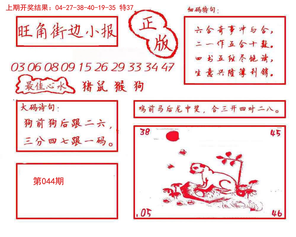 044期旺角街边小报[图]