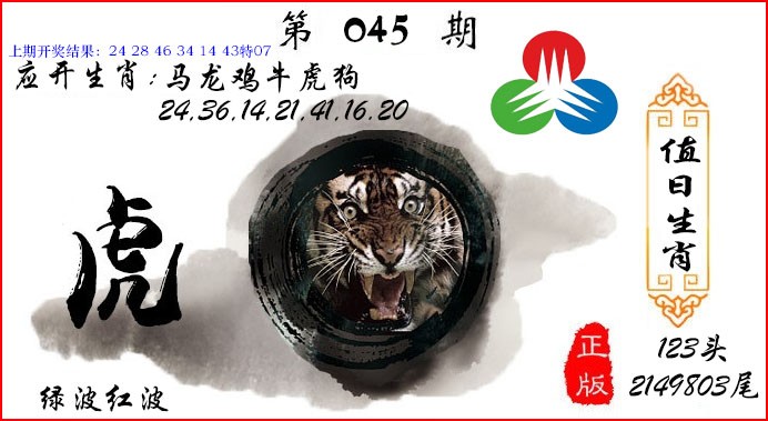 045期值日生肖[图]