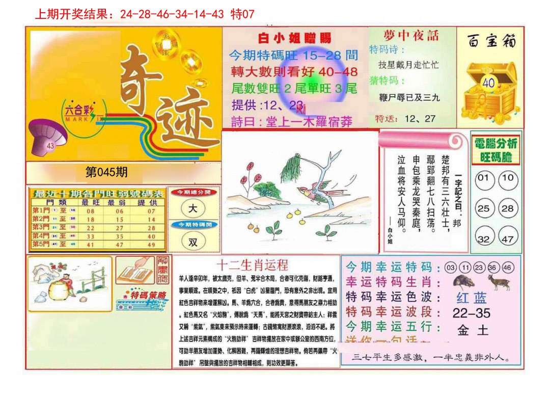 045期九龍奇迹A(推荐)[图]