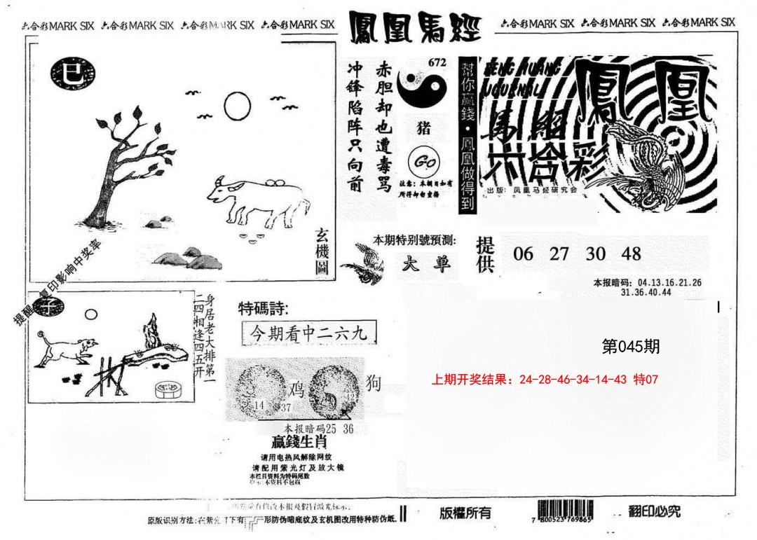 045期另版凤凰马经[图]