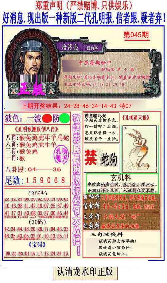 045期另二代孔明报[图]