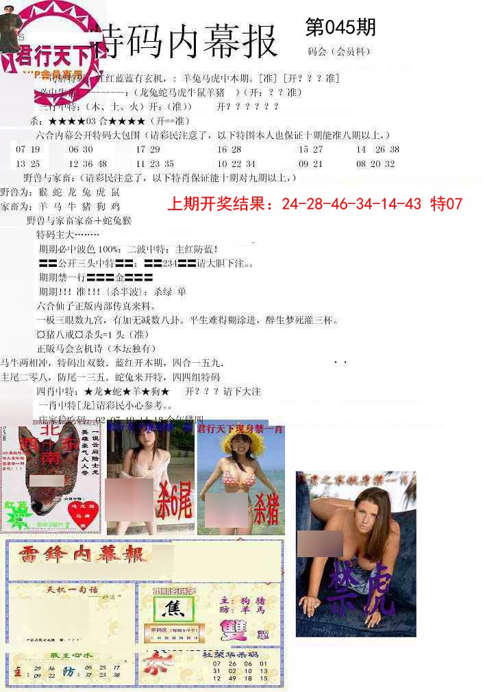 045期特码内幕报[图]