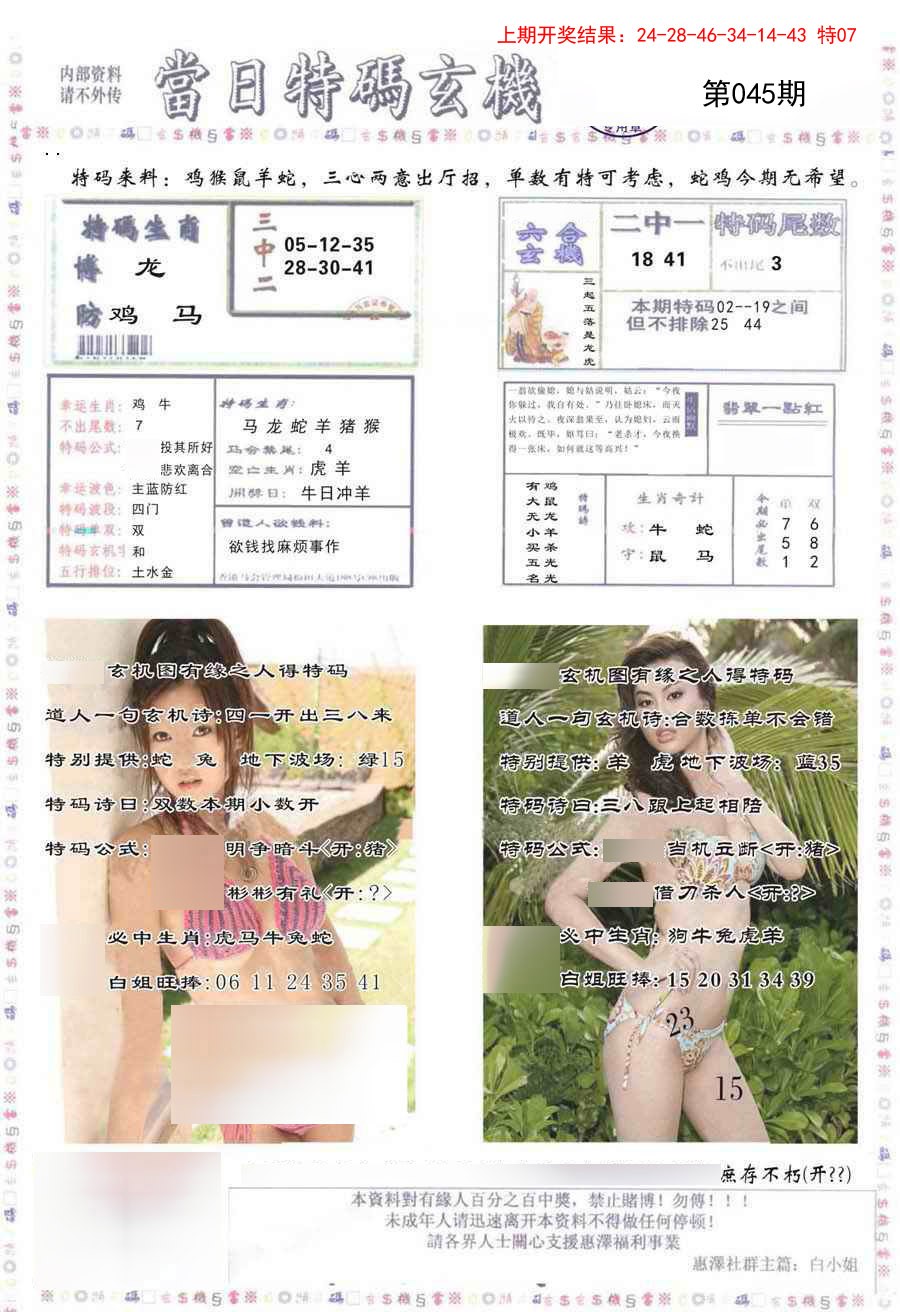 045期当日特码玄机-2[图]