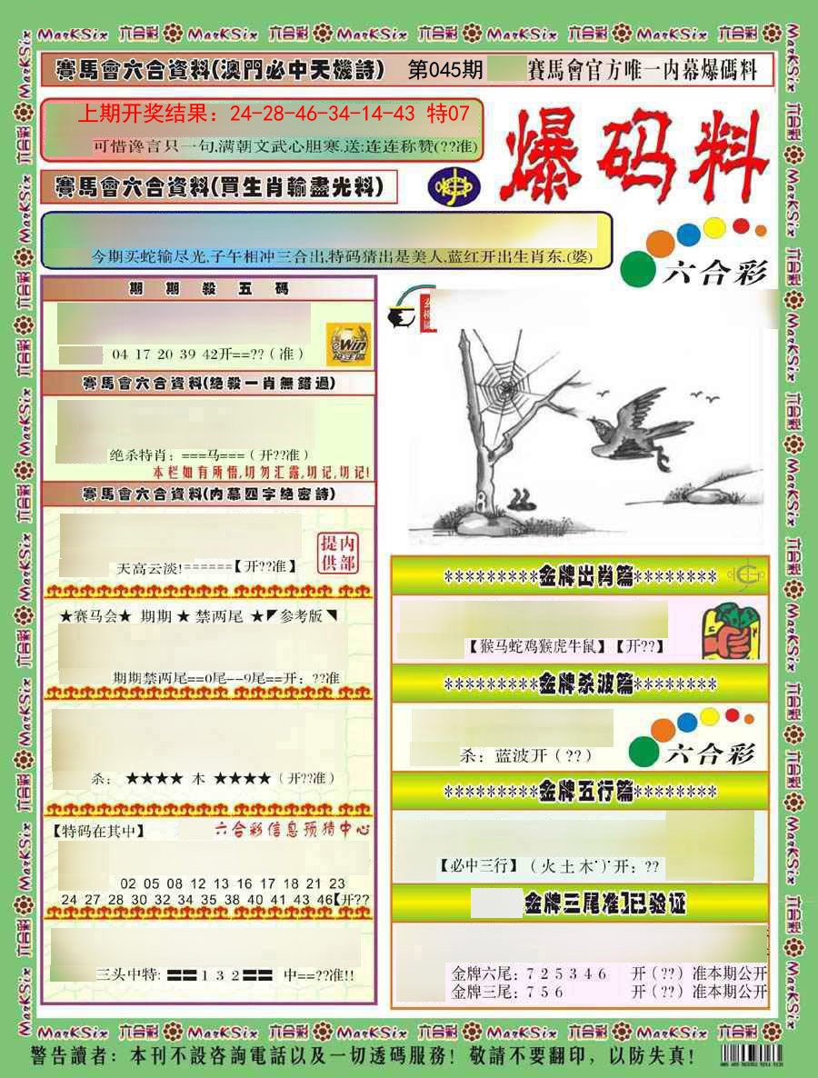 045期爆码料A)[图]
