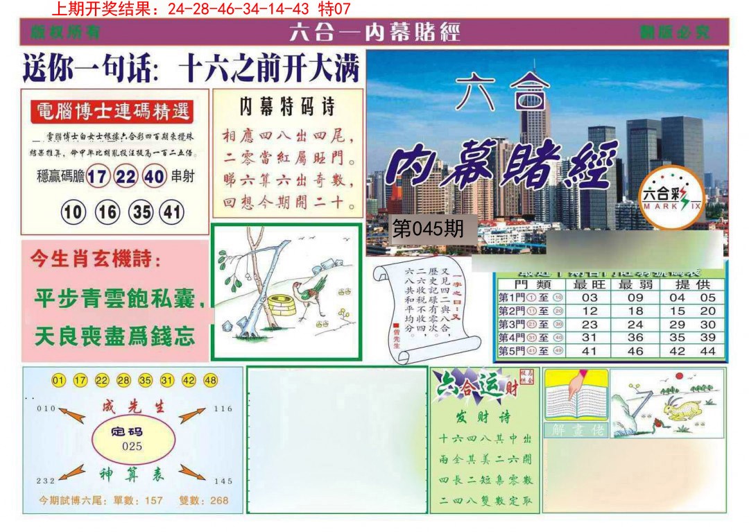 045期内幕赌经[图]
