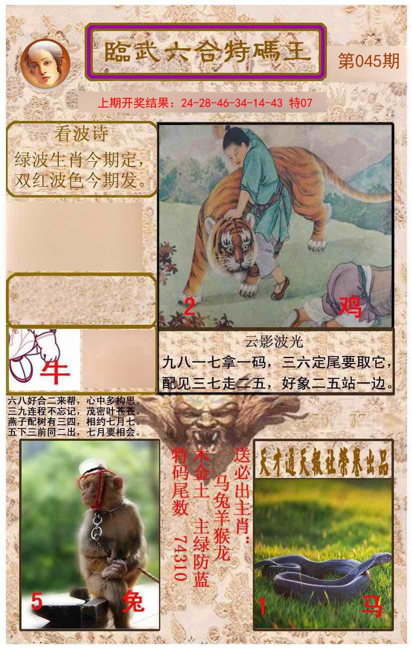 045期临武六合特码王[图]