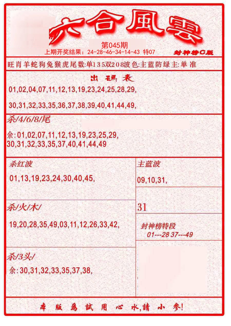 045期六合风云B[图]