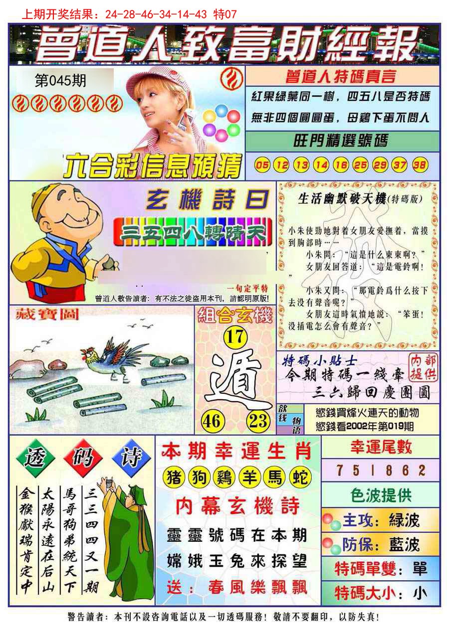 045期曾道人致福财经[图]