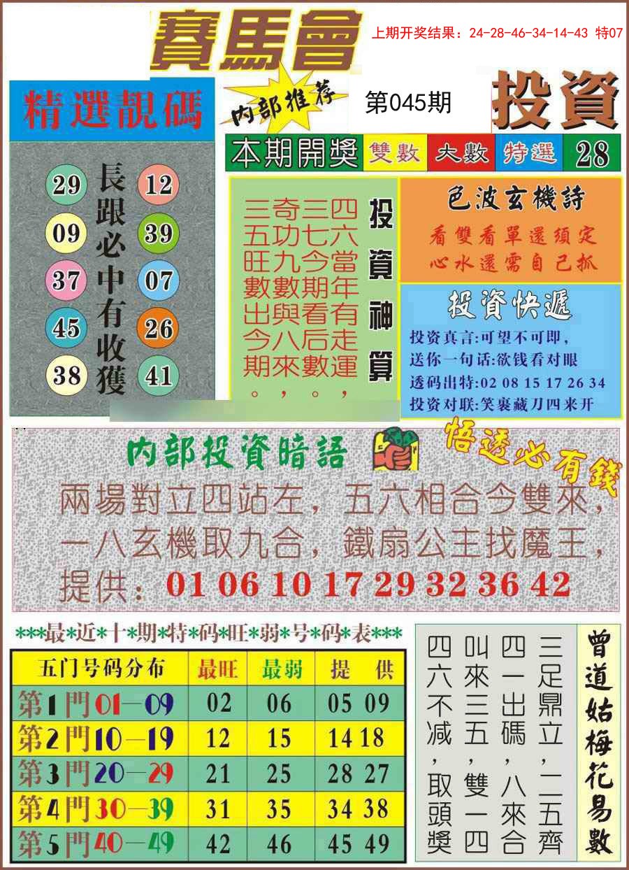 045期马会投资[图]