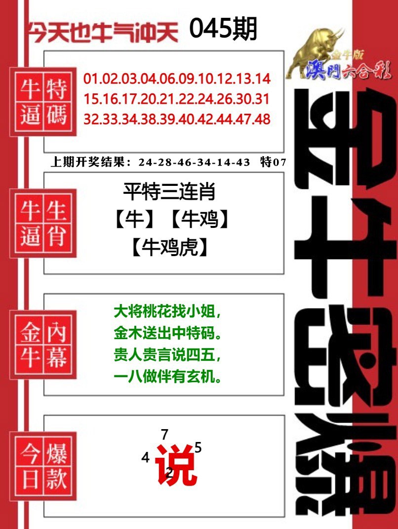 045期金牛密爆[图]