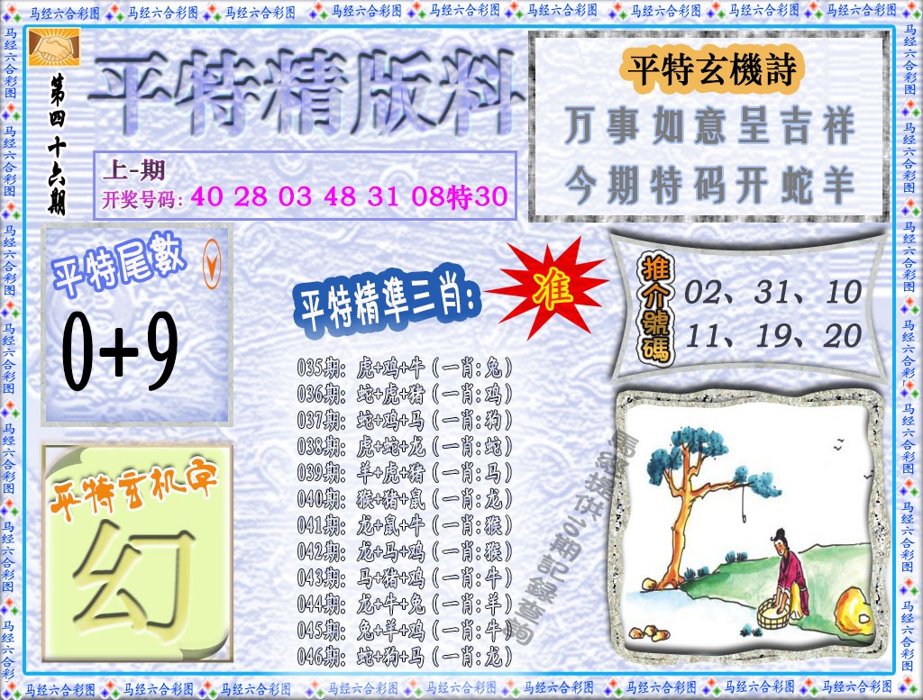 046期平特精版料[图]