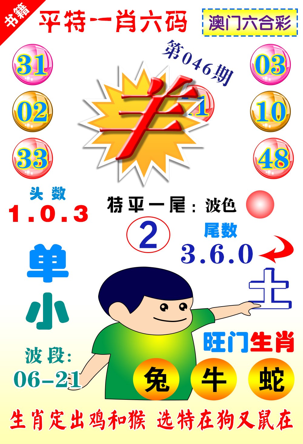046期澳门一肖六码[图]