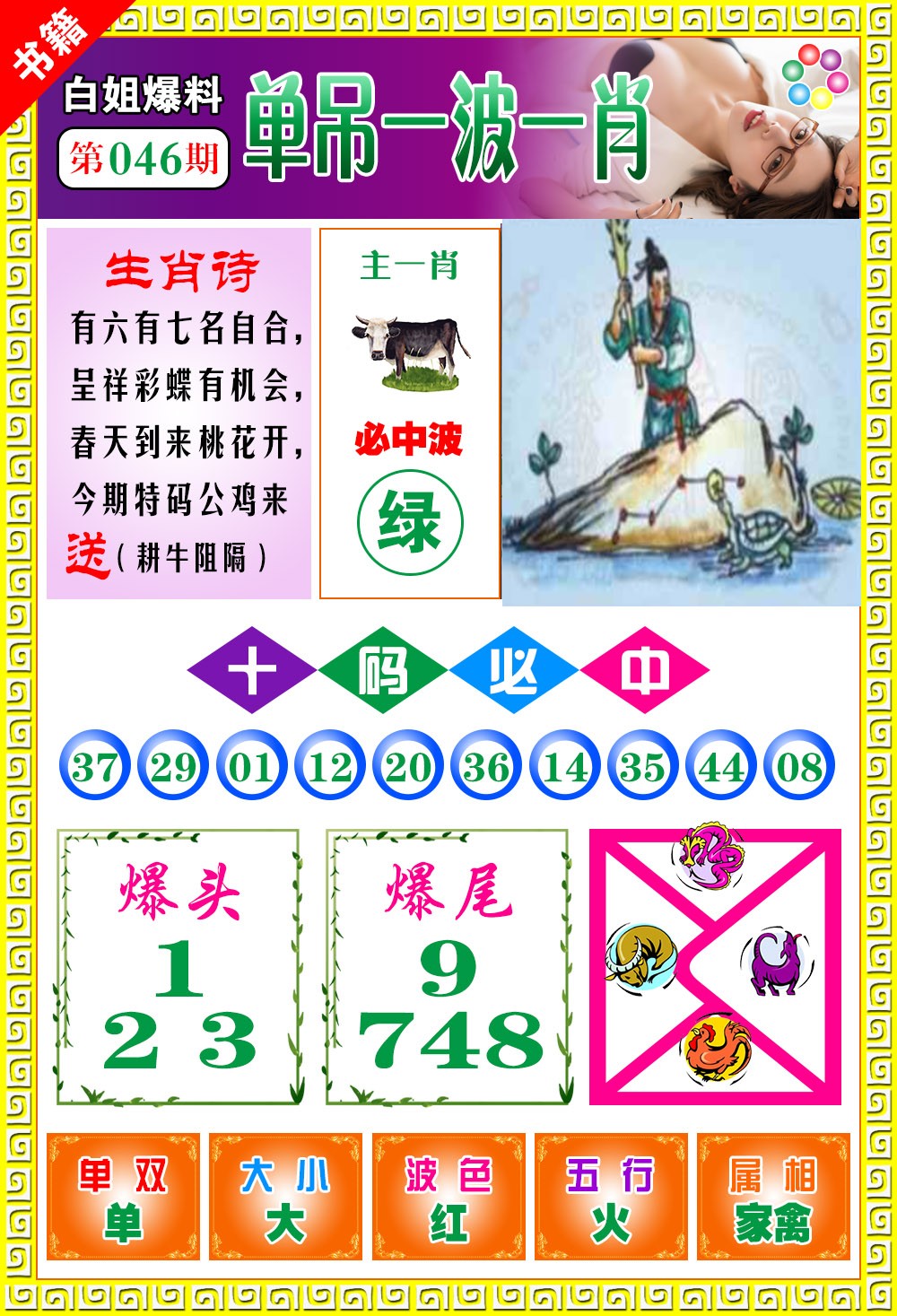 046期澳门白姐暴肖[图]