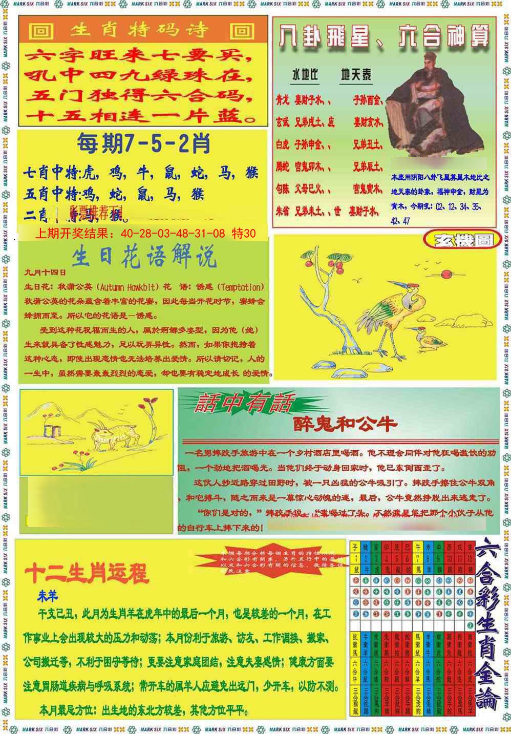 046期九龍马经B(推荐)[图]