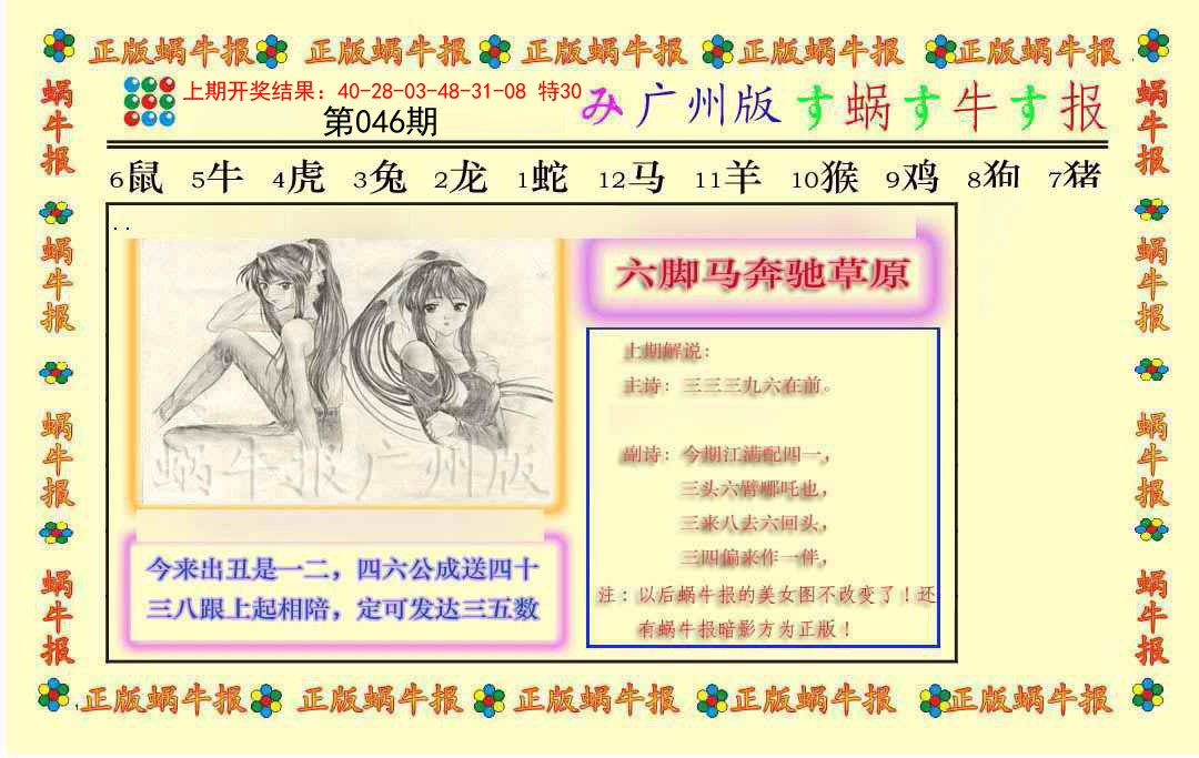 046期正版蜗牛报[图]