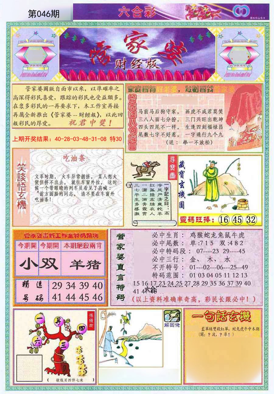 046期管家婆财经版[图]