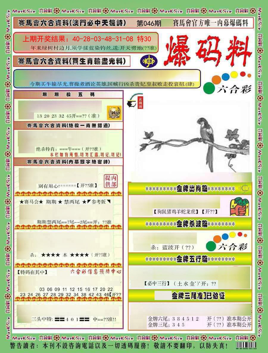 046期爆码料A)[图]