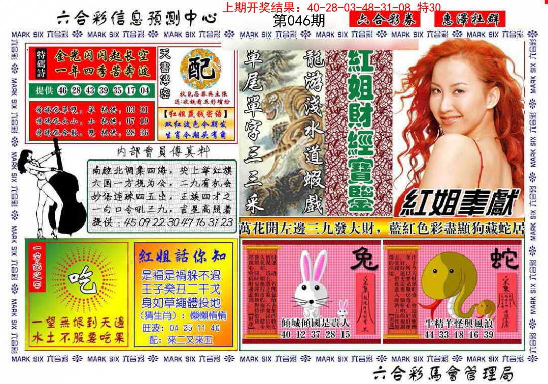 046期红姐财经宝鉴[图]