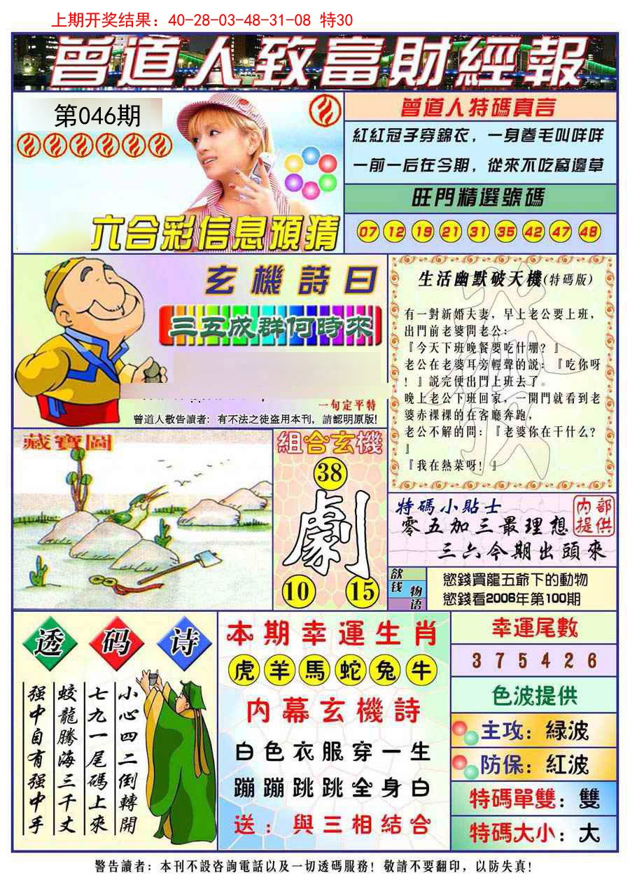 046期曾道人致福财经[图]