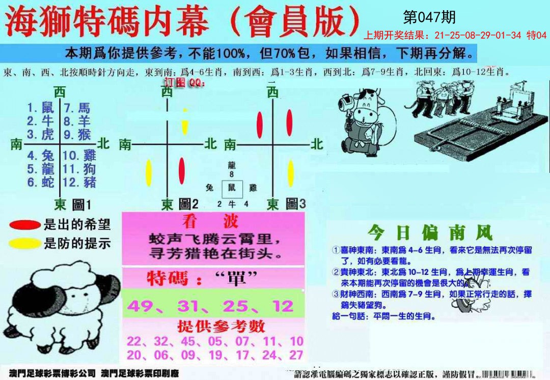047期另版海狮特码内幕报[图]
