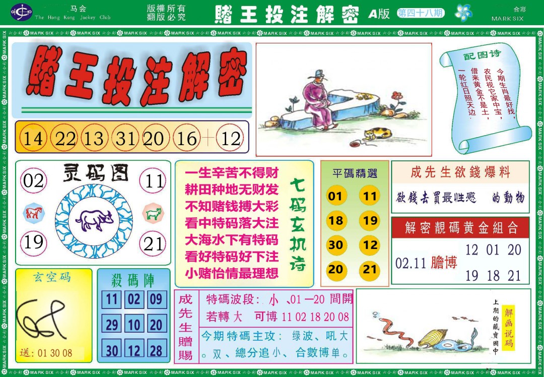 048期赌王投注解密[图]