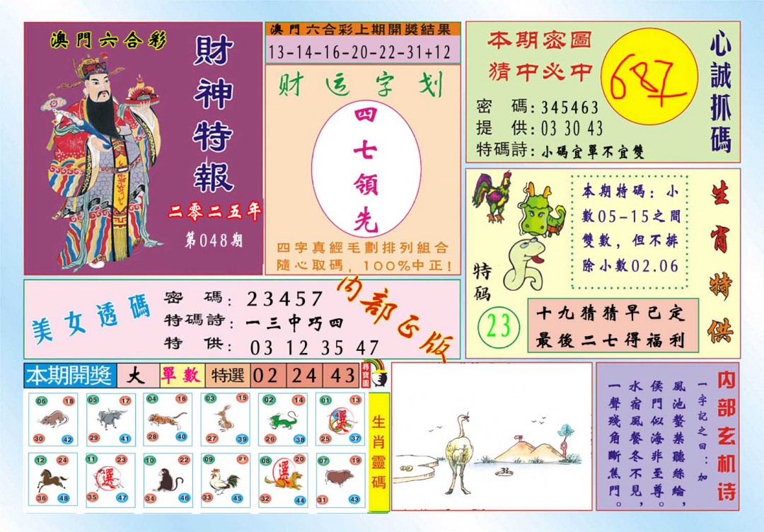 048期财神特报[图]