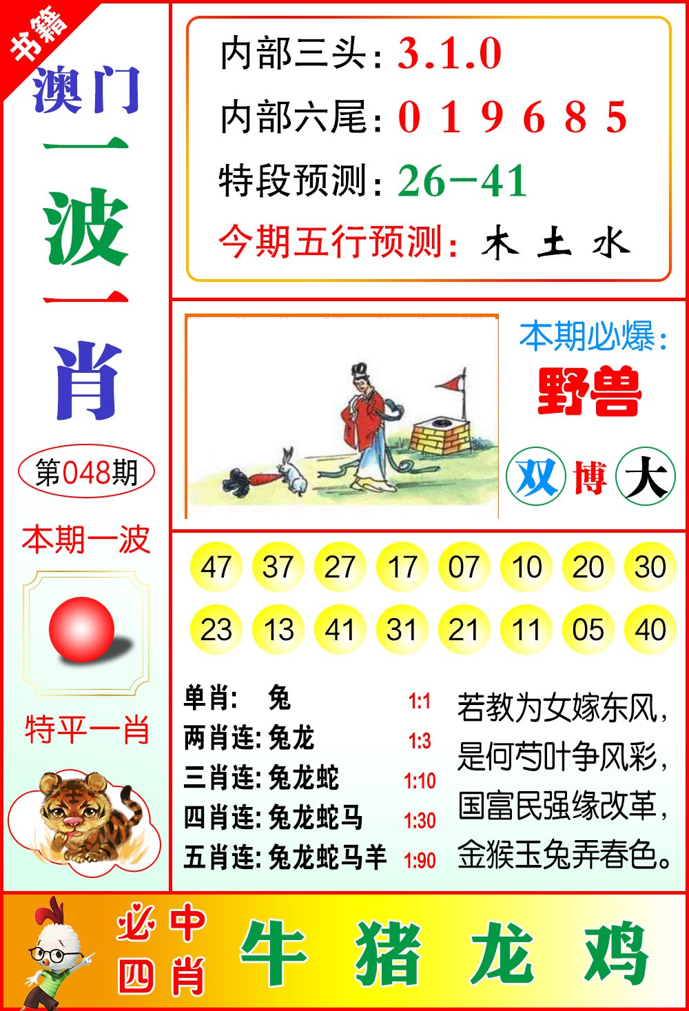 048期澳门一波一肖[图]