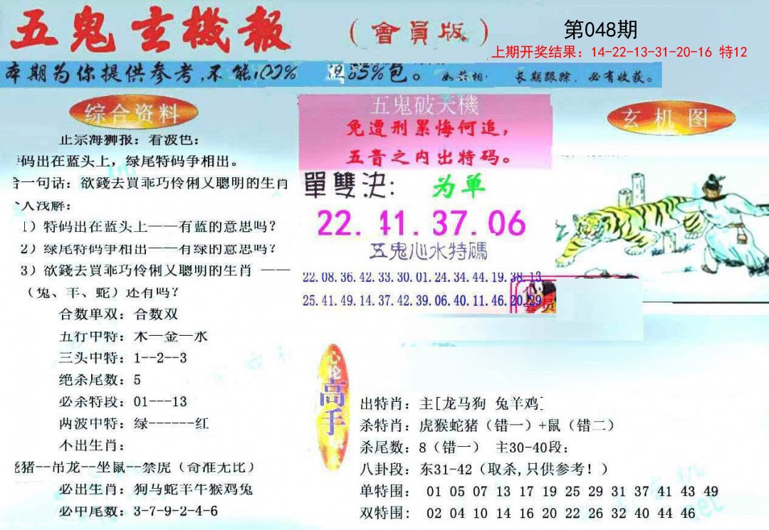 048期新五鬼玄机[图]