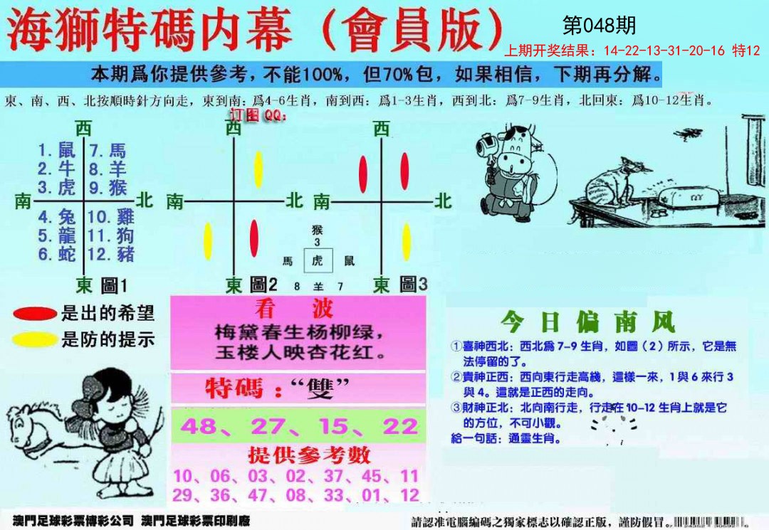 048期另版海狮特码内幕报[图]