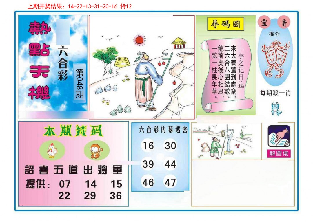 048期热点天机[图]