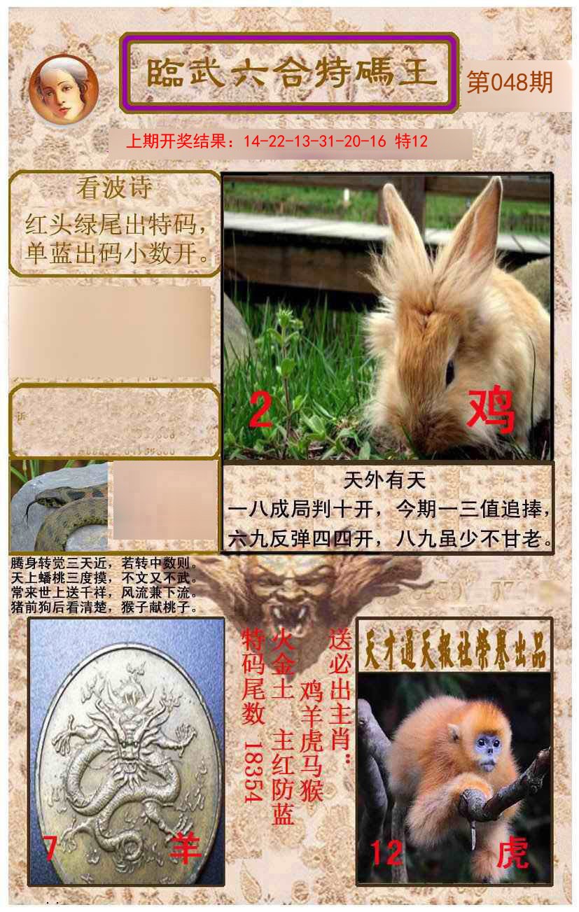 048期临武六合特码王[图]