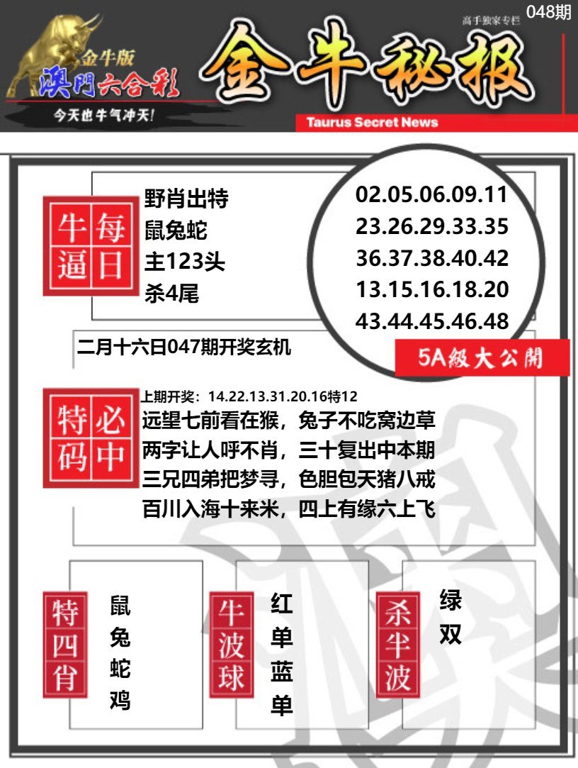 048期金牛秘报A[图]