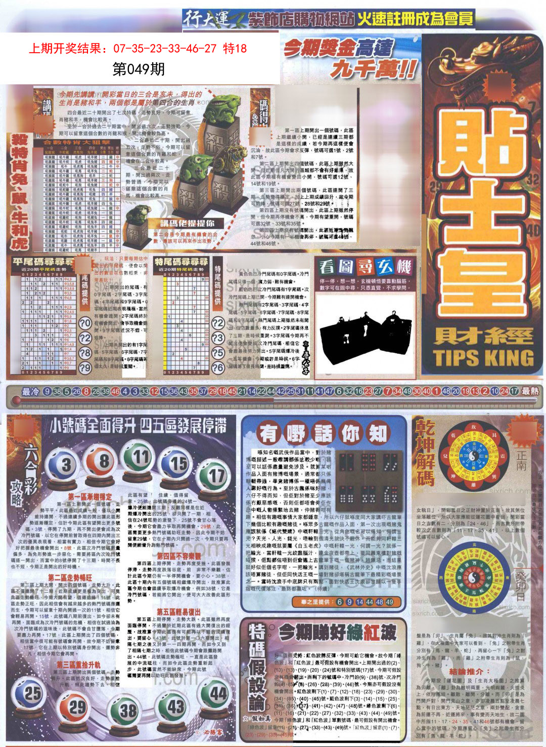 049期贴士皇A加大版[图]