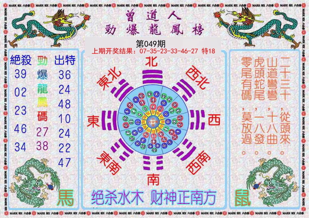 049期曾道人劲爆龙凤榜[图]