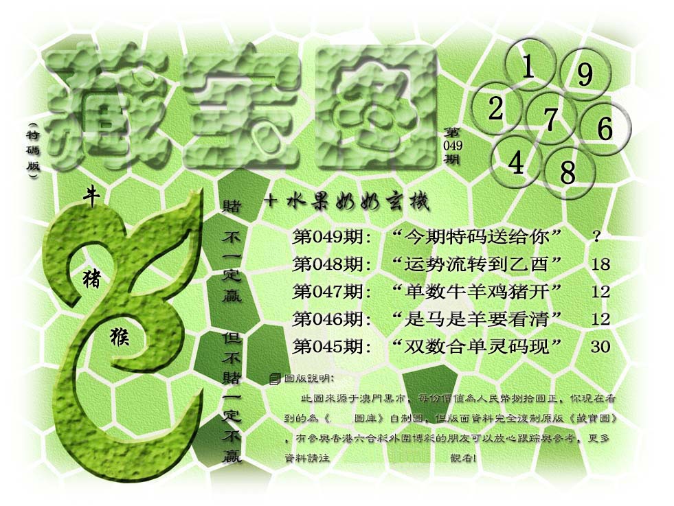 049期(水果奶奶藏宝图)正版[图]