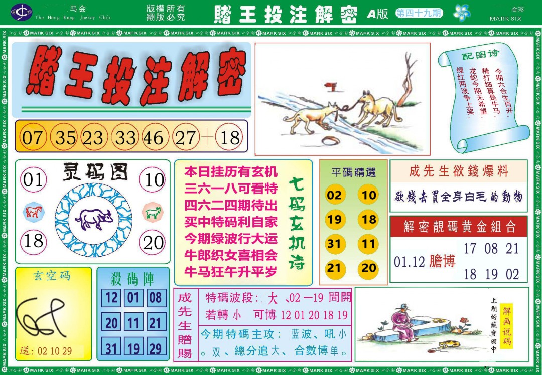 049期赌王投注解密[图]