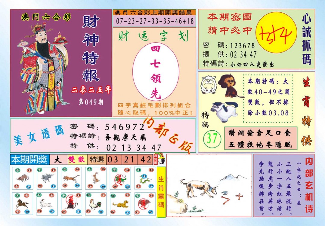 049期财神特报[图]