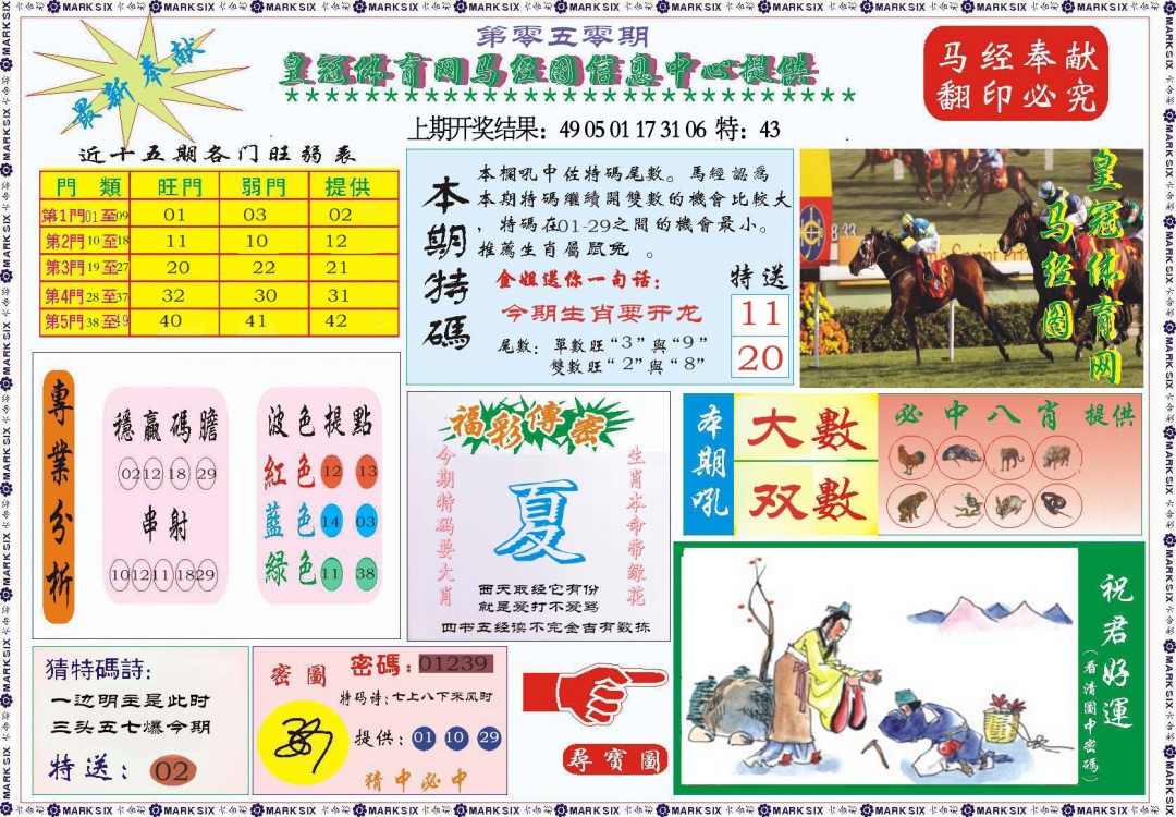 050期体育网马经图[图]