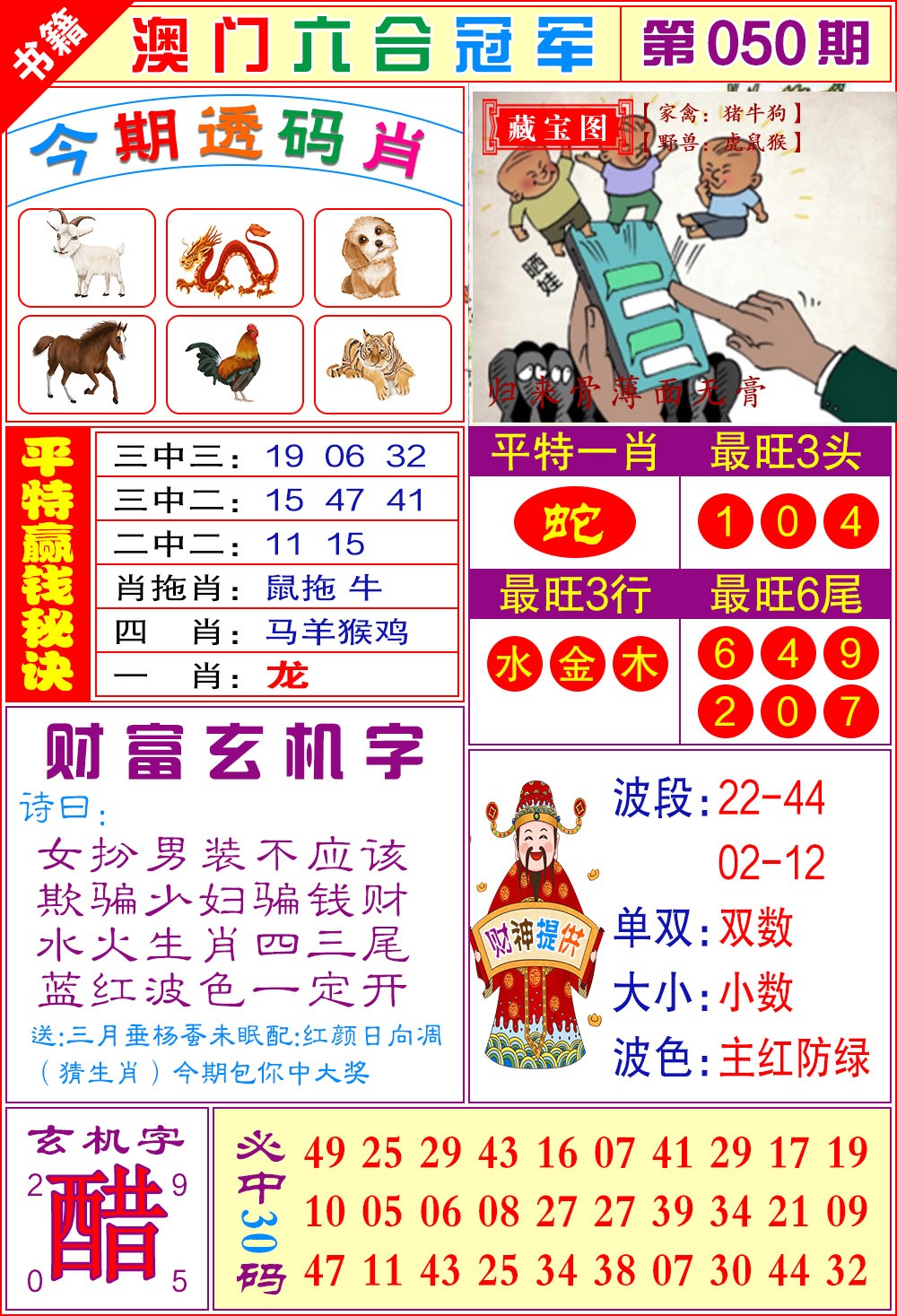 050期澳门六合冠军[图]