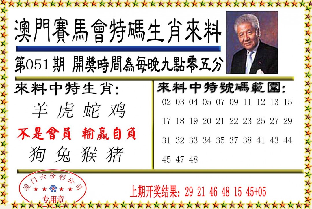 051期特码生肖来料[图]