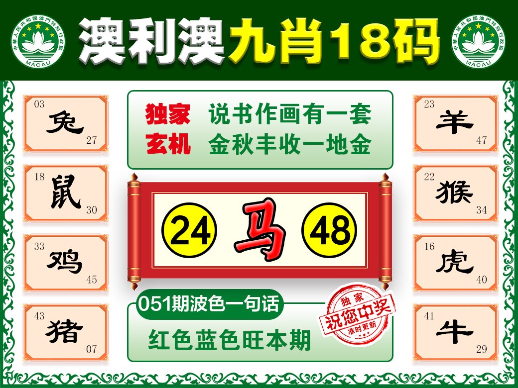 051期澳利澳九肖[图]