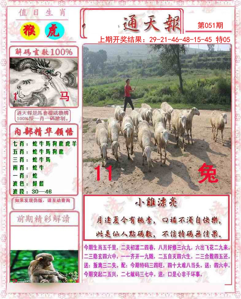 051期马经通天报[图]