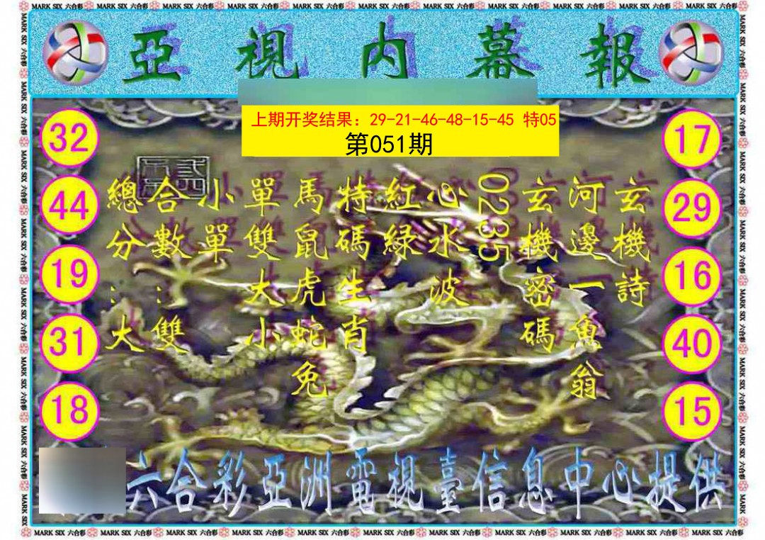 051期亚视内幕报[图]