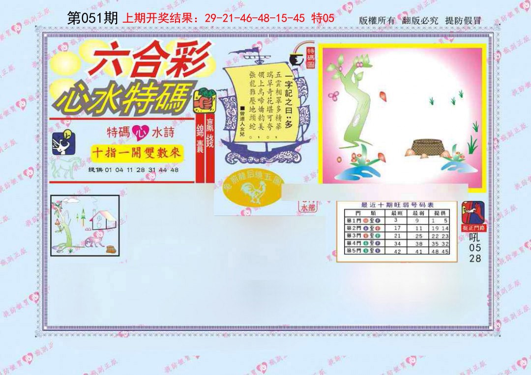 051期心水特码[图]