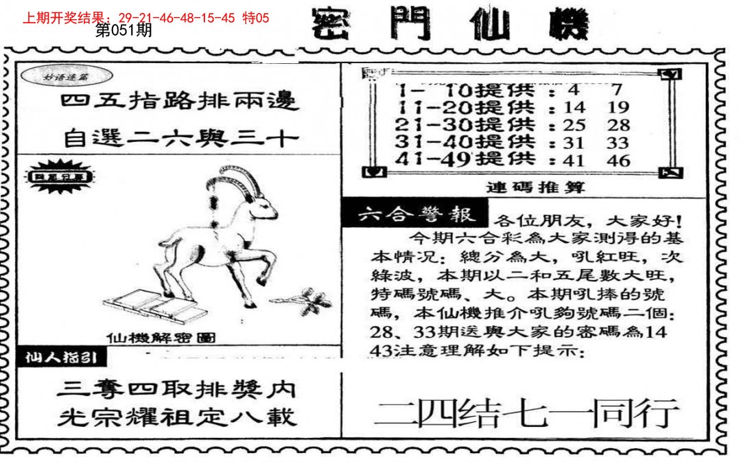 051期新密门仙机[图]
