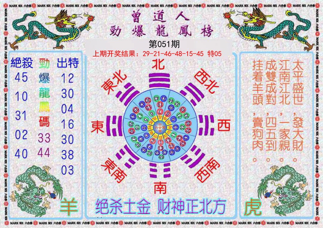 051期曾道人劲爆龙凤榜[图]