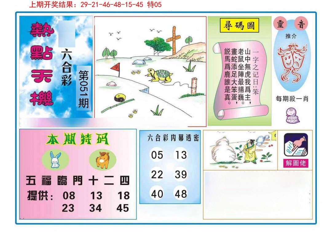 051期热点天机[图]